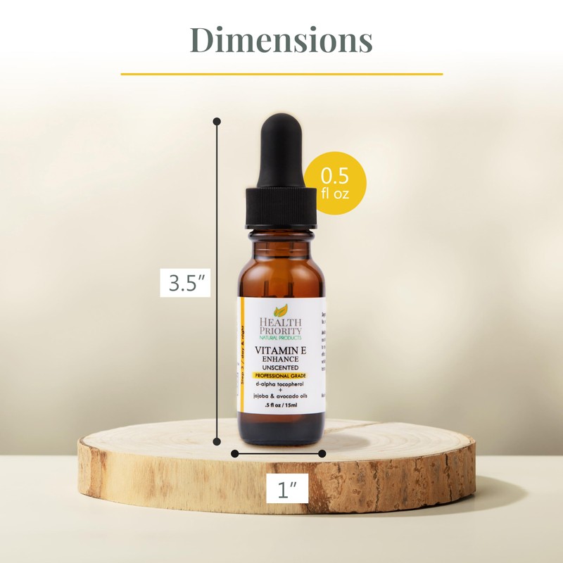Health Priority Naturals Organic Vitamin E Oil for Skin -