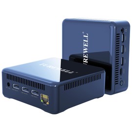 TUREWELL HSI 100 Mini PC with Alder Lake-N100, 16GB DDR4 RAM 512GB SSD, WIFI6, Windows 11 with 3 HDMI 2.1/BT 5.2/1000M Standard RJ-45, Display on 3 Screens