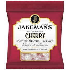 Cherry Soothing Menthol Lozenges, Creamy Cherry Lozenges, Perfect for Neck Comfort and Sweet Taste, Compatible with Jakemans, 73 g