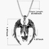 YZMOXNL Skull Necklace Punk Skeleton Wings Pendant Choker Goth Halloween