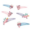 HAARallerliebst Hair clips set (6 pieces, glittering butterflies, colourful) for
