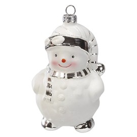 Inge-glas 64007-H6 Snowman, 11 cm, Pack of 1, Matt White