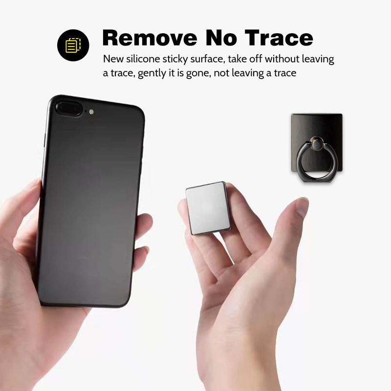 [2 Pack] Square Sparkling Cell Phone Ring Holder Stand,360 Degree