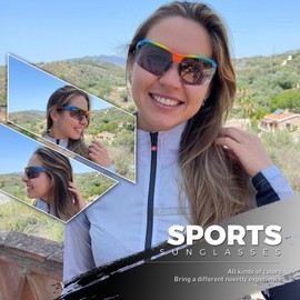 KAPVOE Photochromatic Self-Tone Cycling Glasses Men Women Sports Sunglasses Clear Cycling MTB Cycling Glasses Running Volleyball Tennis Driving Softball Mountaineering Golf Hiking 08