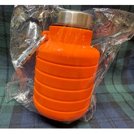Portable Silicone Foldable Water Bottle 500ml Orange