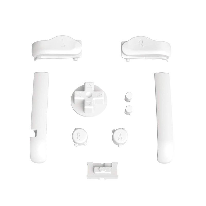 eXtremeRate White Replacement Full Set Buttons for Gameboy Advance GBA