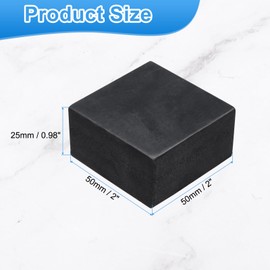 uxcell 16Pcs Rubber Anti Vibration Pads, 2" x 2" x 1" Square Rubber Shock Absorbing Washer Pads, Non-Skid Protector Mat for Washer Dryer Air Conditioner Compressor