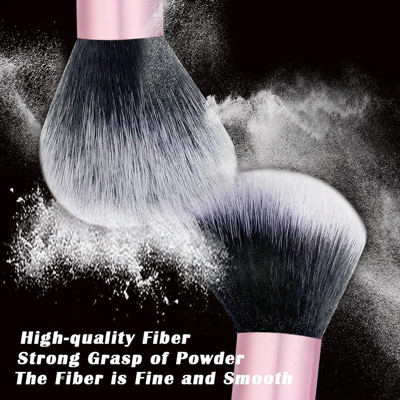 57Pcs Pink Makeup Brushes Set Professional with Case Premium Synthetic