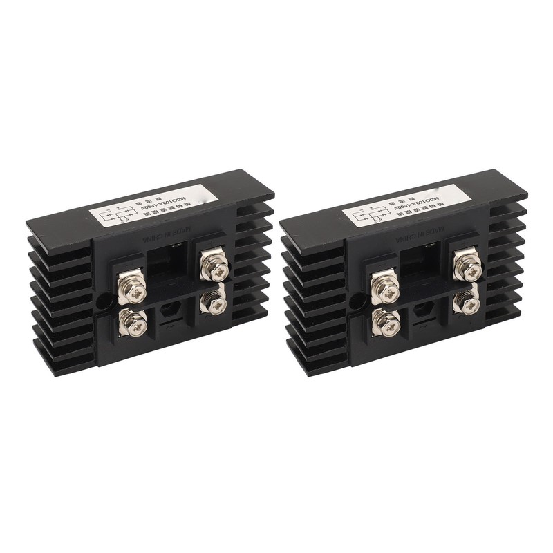 2Pcs Single Phase Bridge Rectifier 100A 1600V 4 Terminals Current