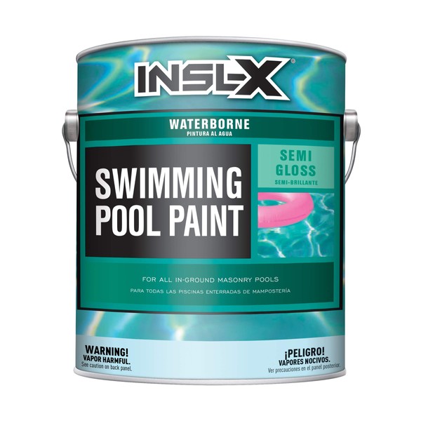 INSL-X Waterborne, Semi-Gloss Acrylic Pool Paint, Ocean Blue, 1 Gallon