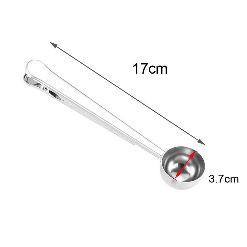 2PCS Coffee Scoop with Bag Clip, Stainless Steel Coffee Measuring