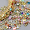 50pcs 3D Gold Nail Charms for Acrylic Nails Mix Styles