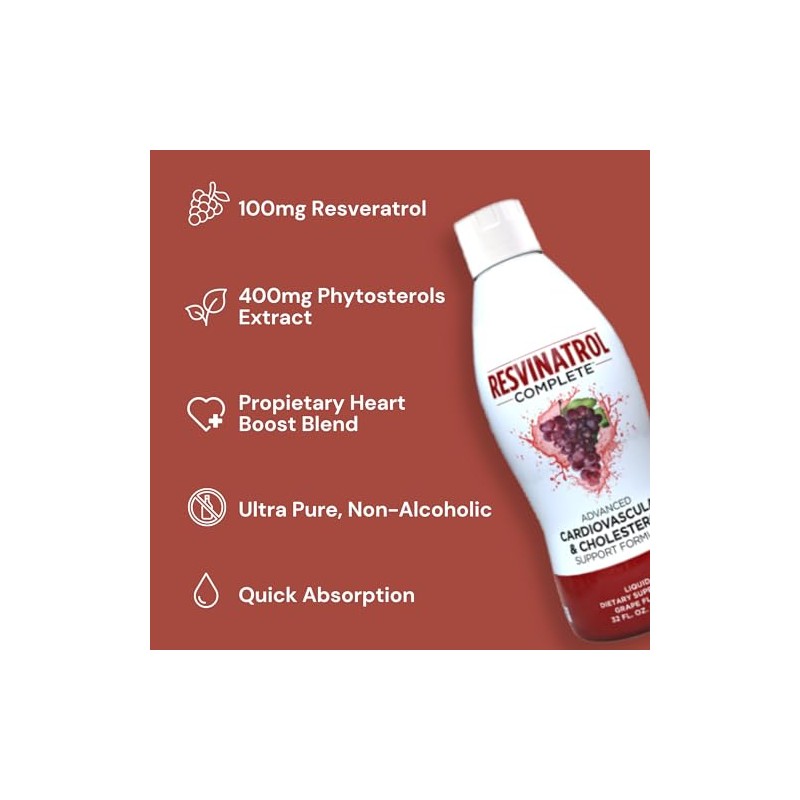 Resvinatrol Complete 32 Ounce Liquid Supplement by EffiHealth