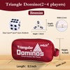 Smilejoy Triangle Domino,Triangular Domino Tiles with Brass Spinners Tabletop Game