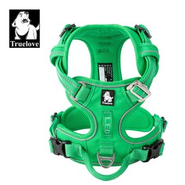 TRUE LOVE Dog Harness No Pull Nylon Reflective Pet Harness Adjustable Comfortable Control Step-in Brilliant Colors Truelove TLH56512 Grass Green
