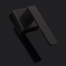 Probrico Dummy Lever Door Handle Square Non-Turning Single Side Pull Only Lever Set [for Closet or French Doors] Heavy Duty - Oil Rubbed Bronze Finish,1 Pack