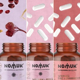 Nomuk | Kit Integral para la Mujer Woman Hormo Balance + Pre+Probióticos + Myo & D-Chiro Inositol | Fórmula Completa para el Bienestar Femenino | 1 Mes de Suministro