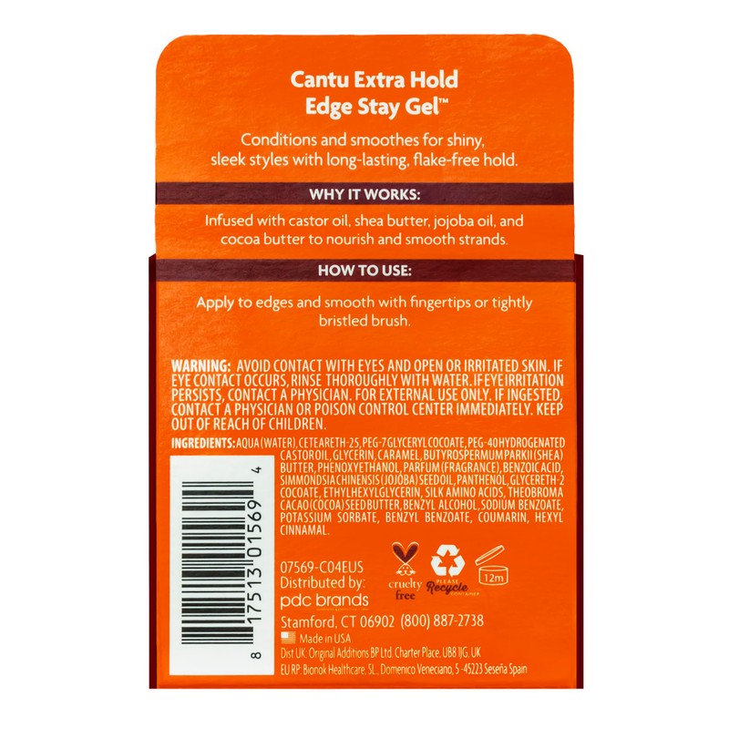 Cantu Extra Hold Edge Stay Gel, 2.25 Oz