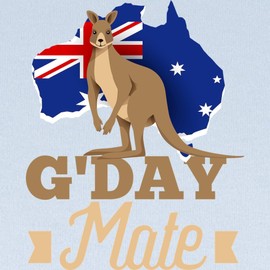 CafePress Kangaroo Australian Flag G'Day Ma Baby Blanket, Super Soft Newborn Swaddle