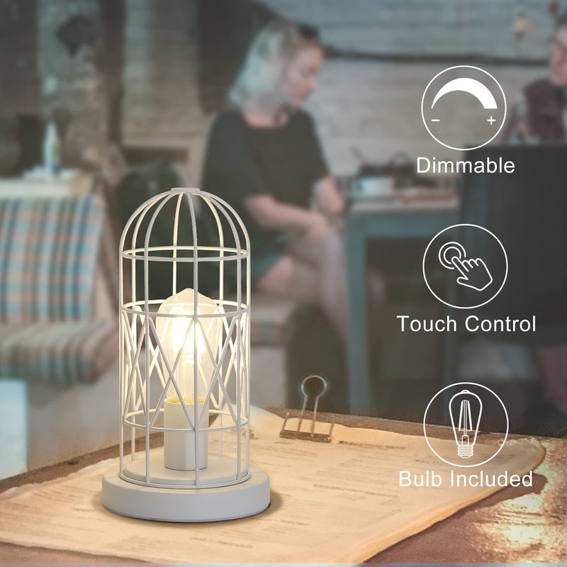 Bedside Touch Lamp, Small Table Lamp for Bedroom Living Room,
