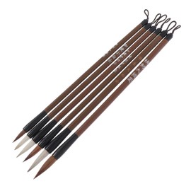 Ciieeo 6 Piezas Pincel De Escribir Pluma De Pincel Cepillo De Pintura Pincel De Dibujo Japonés Pluma De Acuarela Mediano y Pequeño El Plastico Uso Estudiantil Suministros De Caligrafía