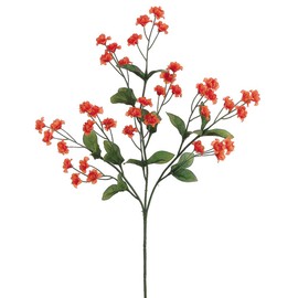 19" Silk Double Baby's Breath Flower Spray -Flame (case of 24)