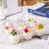 NPLUX 6 Count Cupcake Containers 15 Pack Cupcake Holders Clear