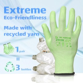 Schwer 6 Pairs Gardening Gloves for Women, Water-based PU coating,Ultimate Environmental Safety, Comfortable and Breathable Garden Gloves, Working Gloves for Daily Work, DIY, Outdoor Activities,M