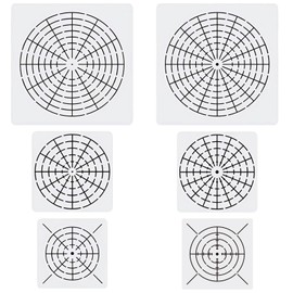 YKW 6 Pieces Mandala Dot Painting Tool Stencils Template Set, 8/12/16 Segment Creative Mandala Stencils Reusable Painting Stencils for DIY Painting Art Projects, White