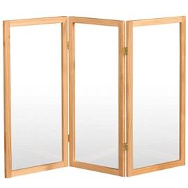 3 ft. Short Clear Plastic Partition Natural 3 Panel