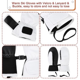 Durio Ski Gloves Winter Warm Gloves Waterproof Touchscreen Mens Womens Ski Mittens Outdoor For Snowmobile Snowboard Skiing Black Medium