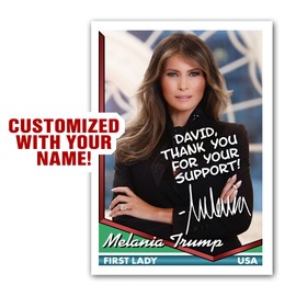 Melania Trump CUSTOM AUTOGRAPH First Lady Baseball Trading Card Signed MAGA 2020