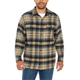 Orvis Men’s Spread Collar Flannel Shirt (US, Alpha, X-Large, Regular, Regular, Black)
