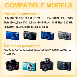 Moiloam NB-11L NB-11LH Battery Pack 800mAh for Canon Powershot SX410 is, Powershot SX420 is,ELPH 160 180 190 is, 170 is, 190 is, 135 is, 150 is,350 HS, 360 HS A2300 is, A2400 is, A3400 is.