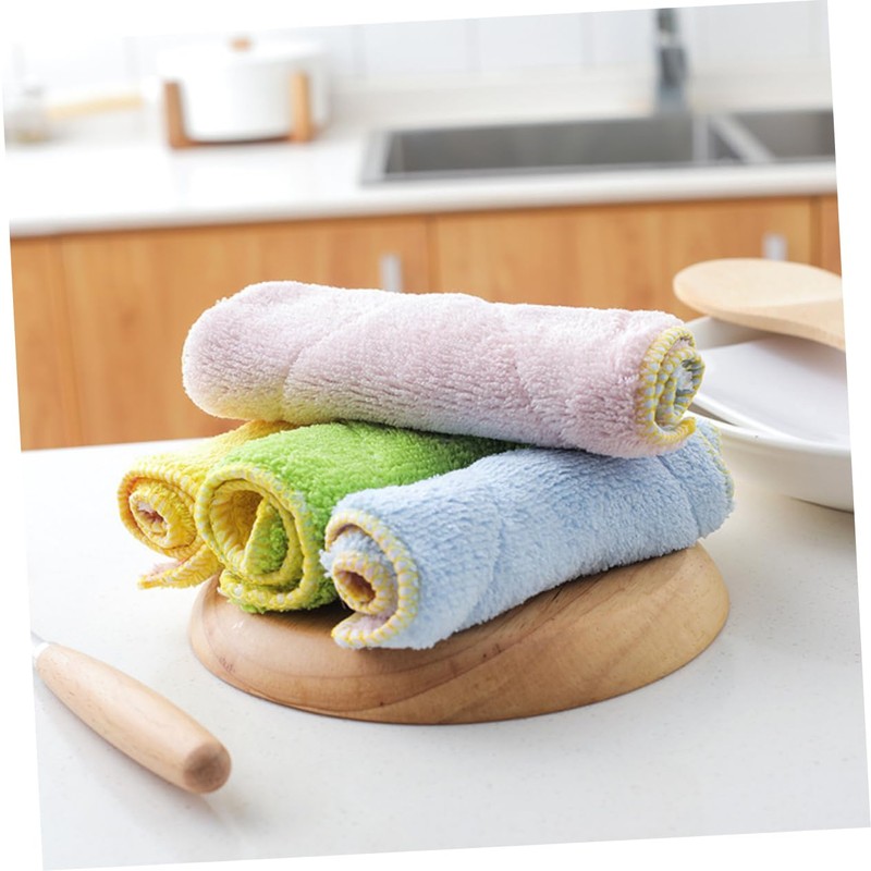 Baluue 5PCS Microfiber Cleaning Towels Set Super Absorbent Kitchen Cloths