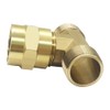 Joywayus 3/4 Inch NPT Brass Pipe Fitting Barstock Tee 3
