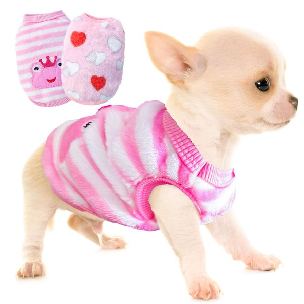 2 Pieces XXS Dog Sweater Teacup Dog Clothes Chihuahua Clothes