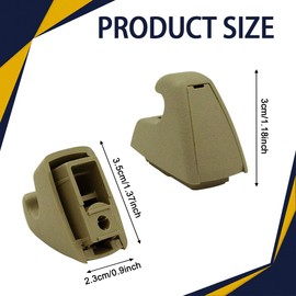 RGOAANC 2PCS Sun Visor Support Clip Retainer, Interior Sun Visor Hook Clips, Auto Sunvisor Hook Bracket Holder, Car Visor Accessories Sun Visor Clip Compatible with Chevy Cruze Sonic Spark (Beige)