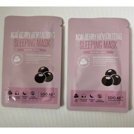 SooAe New SooAe Acai Berry Revitalizing Brighten+Renew Sleeping Mask (2 Packs)