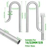 LINLAN 304 Stainless Steel Lily Pipe Inflow and Outflow with