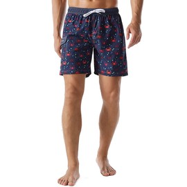 unitop Swimming Trunks Bathing Suit Men 7 Inch Crab Swim Trunks Blue-255 30