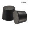 sourcing map Pack of 10 Conical Rubber Caps 10 mm