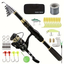 Topline Tackle Best Professional Fishing Rod Made in China Durable Ice Fishing Rod and Reel SetLength: 2.4 m, Color: Black