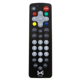 SeKi One Remote Control with Large, Wipe-Clean Buttons - Colour: Black
