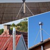 8” Stainless Steel Adjustable Extended Chimney Roof Support Kit -