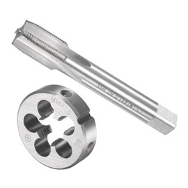 CoCud Tap and Die Set, M14 x 1 Thread, Metric High-Speed Steel Machine Screw Tap & Round Die Tool Kit - (Applications: for Threading Tapping Repairing), 1-Set