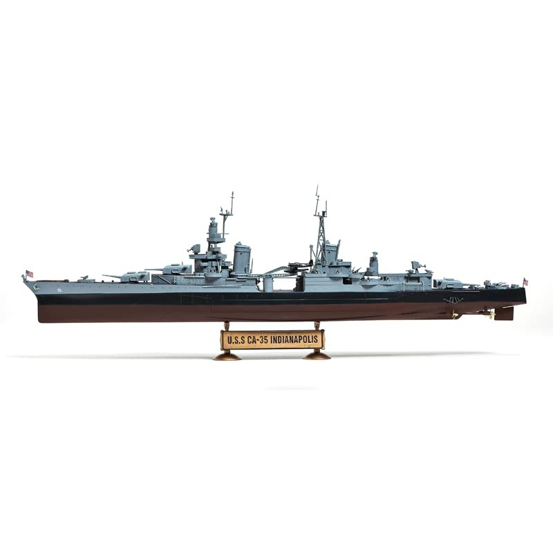 Academy Plastic Model 1/350th Scale USS CA-35 Indianapolis Military Ship