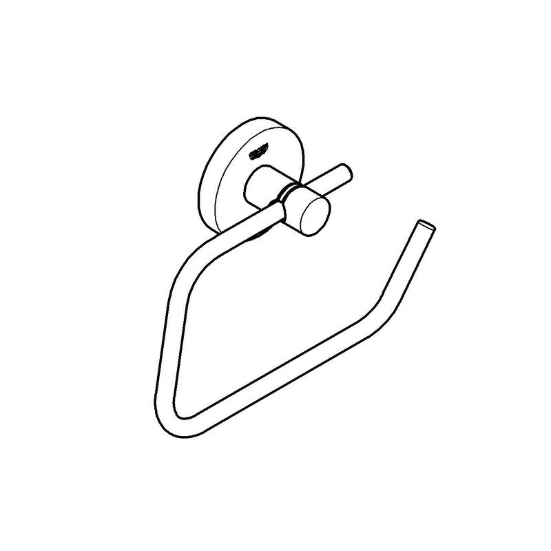 GROHE Start - Papierhalter (Material: Metall, verdeckte Befestigung, ohne Deckel,