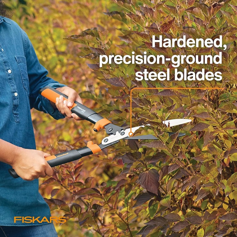 Fiskars 23" Hedge Shears, Hedge Clippers with PowerGear2 Technology that