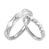 Hoisy Engagement Rings Pair Ring Adjustable 925 Engraving I Love